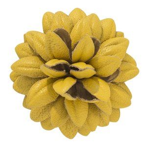 Fleur'd Pins - Buttercup Yellow Leather Dahlia